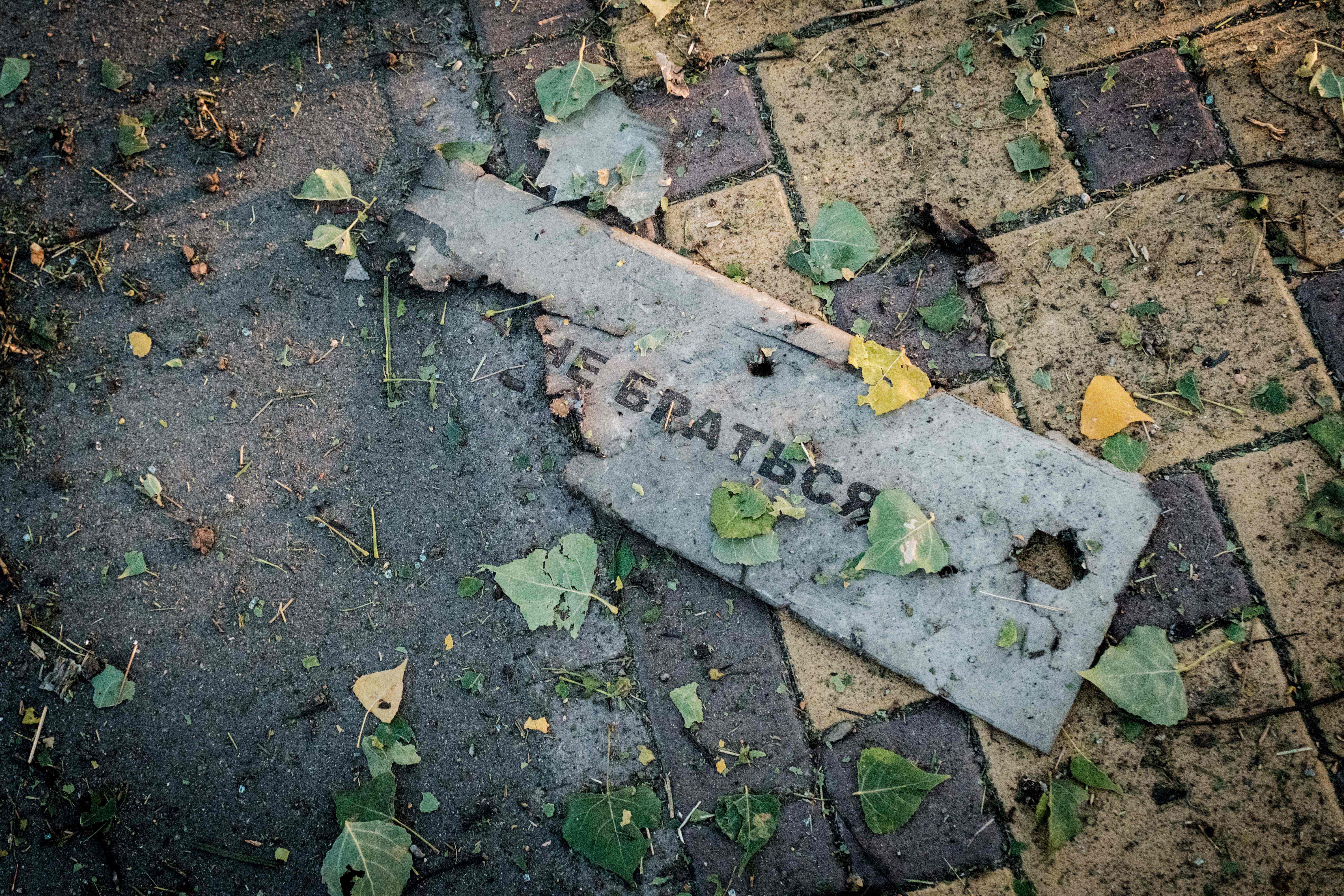 Debris near the site of a drone attack. AFP