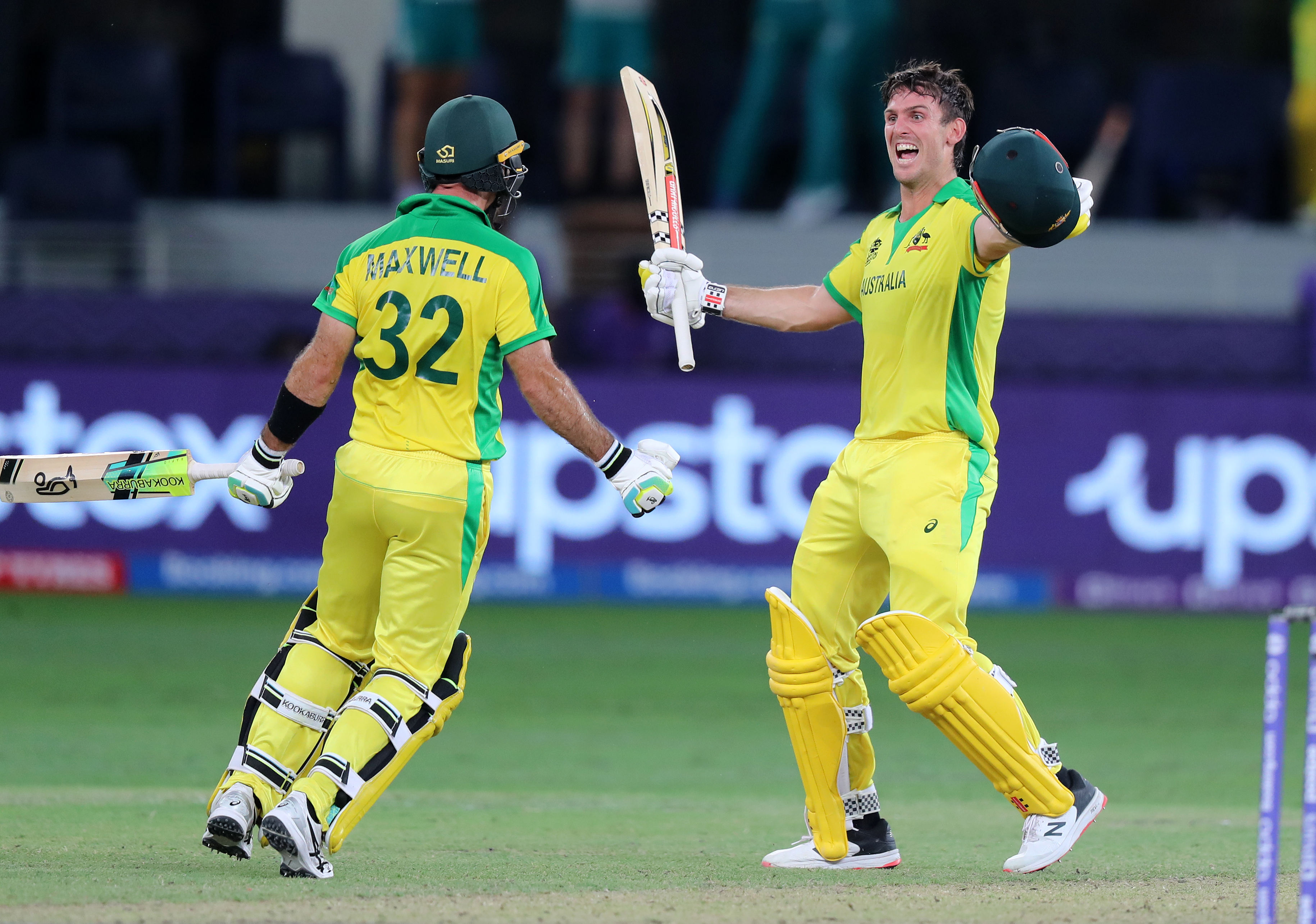 Mitchell Marsh celebrates winning the T20 World Cup final. Chris Whiteoak / The National