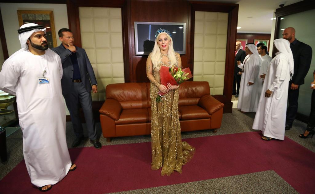 In Pictures Lady Gaga Arrives In Dubai