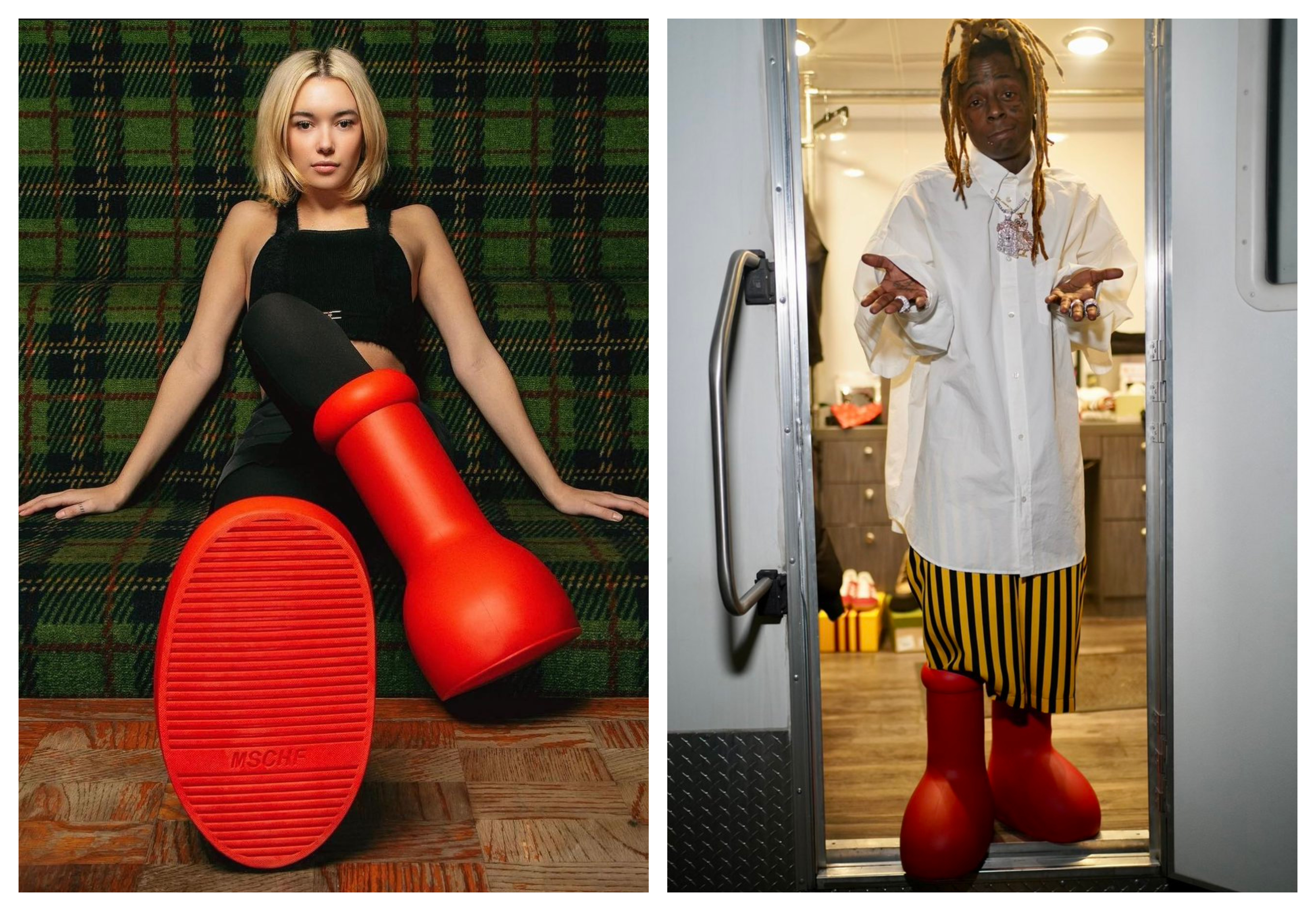 Big red boots: What to know about the new celeb fashion trend