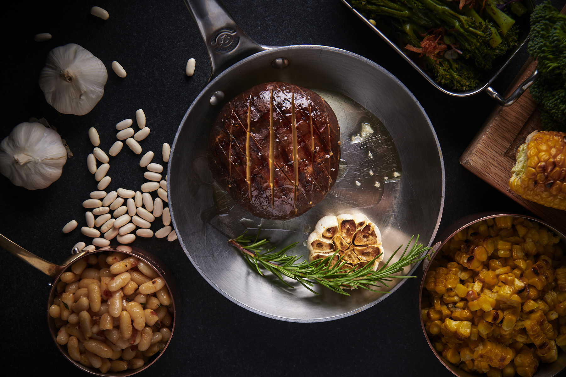 Mushroom steak on Carna by Dario Cecchini's vegetarian menu. Photo: Jure Ursic Photography