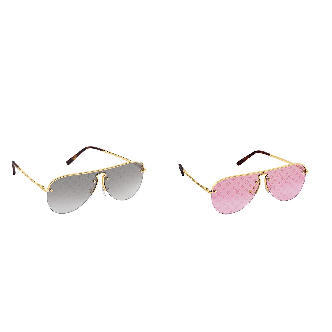 Louis Vuitton 2021 Grease Mask Sunglasses - Gold Sunglasses