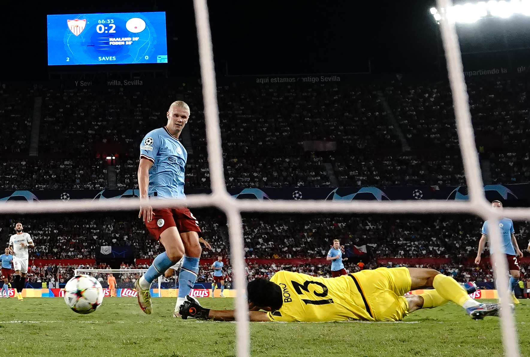 Man City vs. Sevilla: Erling Haaland continues his goal-scoring streak as  City thrashes Sevilla in the Champions League