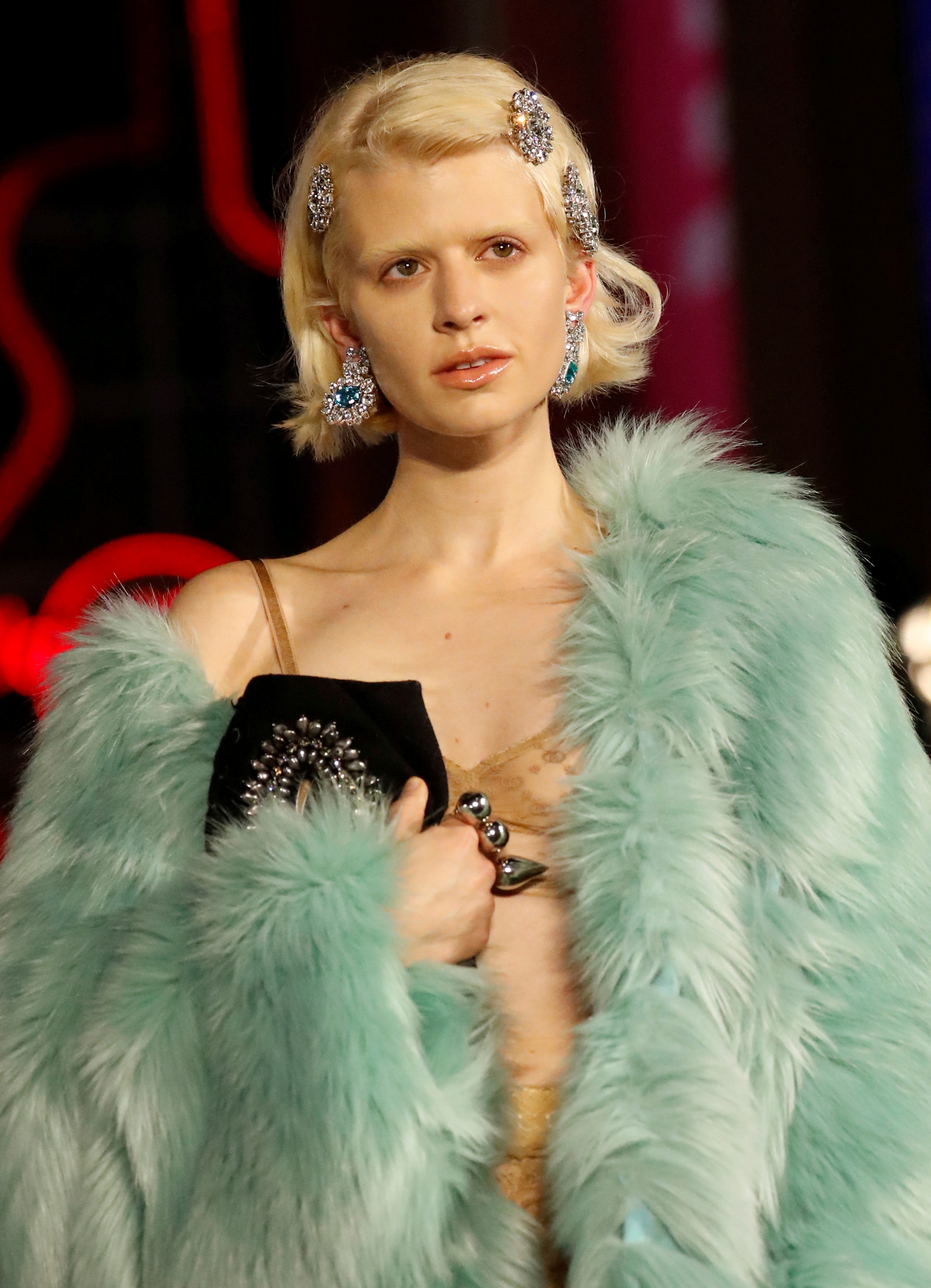 Gucci 2019 Faux Fur Coat