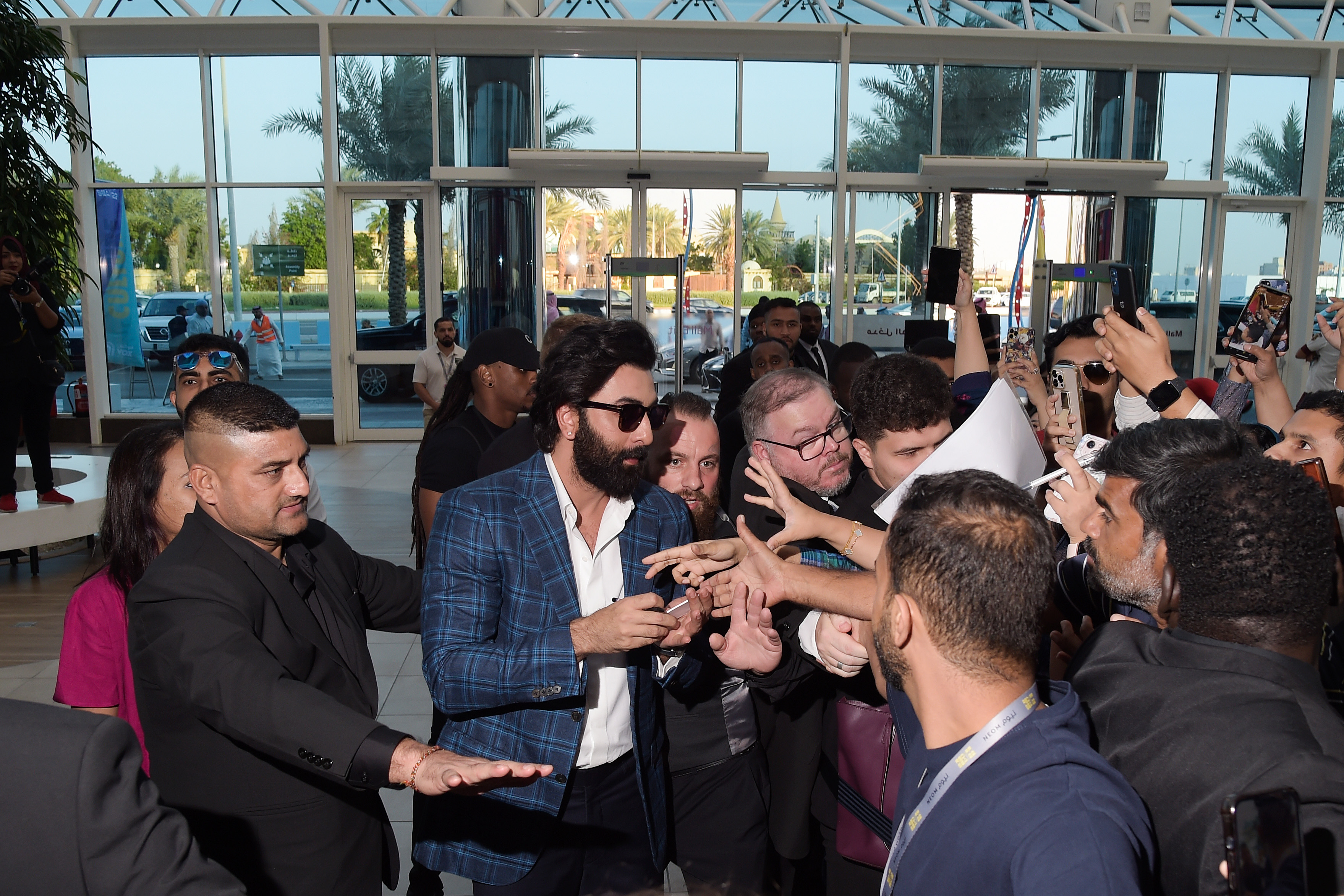 Ranbir Kapoor Sports Heavy Beard As He Rocks a Chequered Blazer at Red Sea  International Film Festival (View Pics)