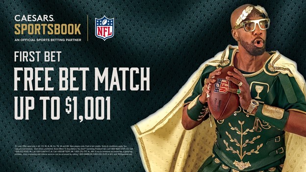 Get a free NFL jersey and $5,000 risk-free bet from Caesars Sportsbook