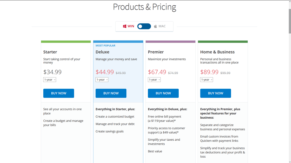 quicken export top level categories