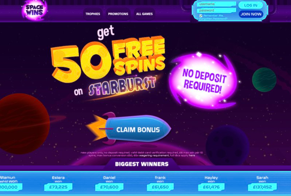 space wins casino no deposit bonus