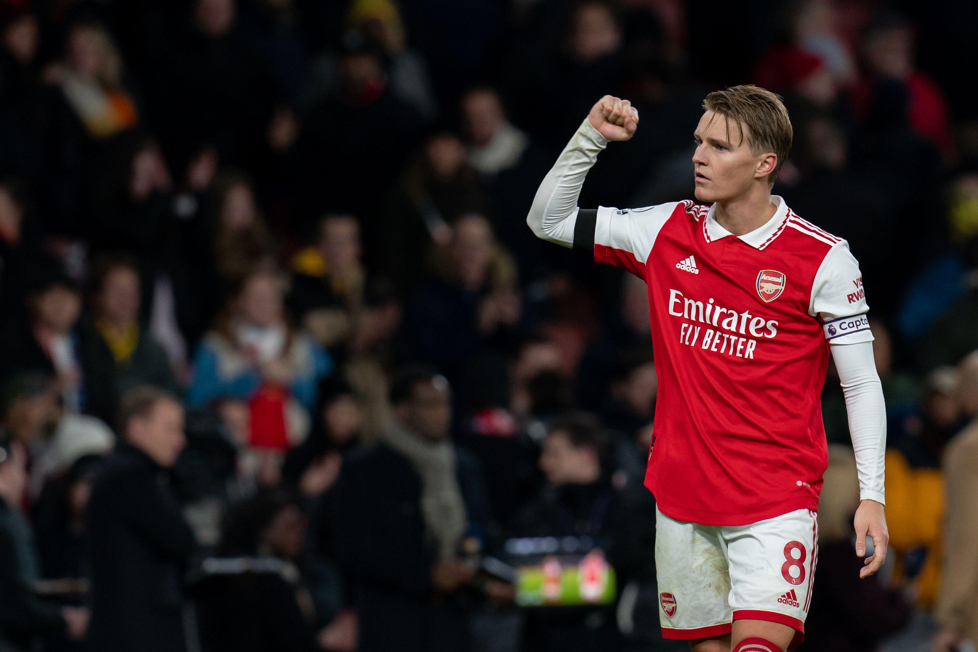 Football: Soccer-Decisive Odegaard leads from front as Arsenal