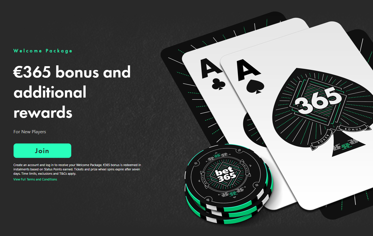 bet365 Poker Ireland €365 Bonus - Updated December 2023